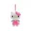 Hello Kitty plüss táskaklipp, 12 cm - rózsaszín