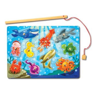   Melissa & Doug Fa készségfejlesztő játék, Mágneses horgászat
