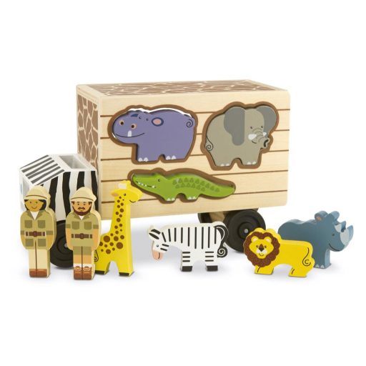 Melissa & Doug Fa készségfejlestő játék, Állatos formaillesztő