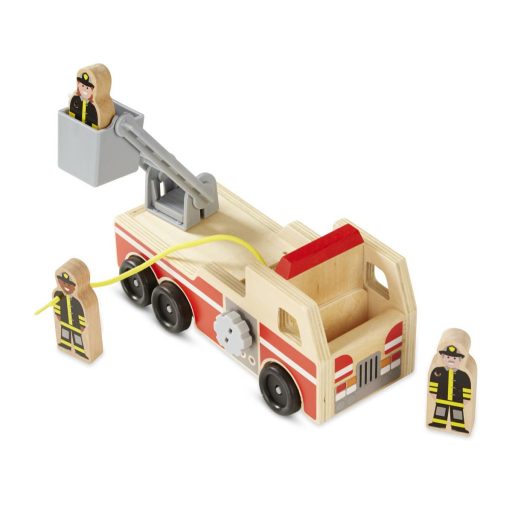 Melissa & Doug Fa jármű, létrás tűzoltóautó