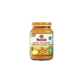   Holle Bio Sárgarépa burgonyával üveges bébiétel, demeter 190g