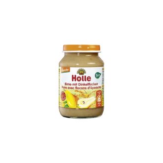   Holle Bio Körte tönkölybúzával üveges bébiétel, demeter 190g