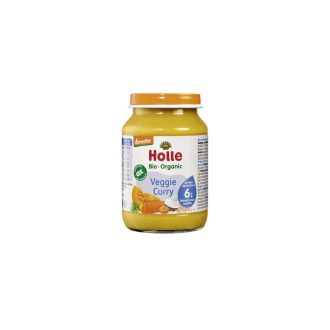 Holle Bio Veggie Curry üveges bébiétel, demeter 190g