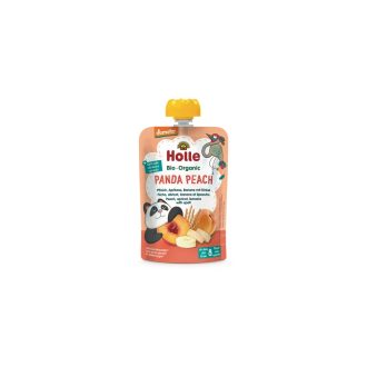   Holle Bio Panda Peach - Tasak őszibarack, sárgabarack,banán, tönkölybúza 100g demeter