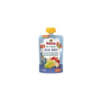   Holle Bio Blue Bird - Tasak körte, alma és áfonya zabbal 100g demeter