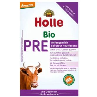   Holle Bio Tehéntej alapú PRE anyatej helyettesítő csecsemőtápszer, demeter 400g