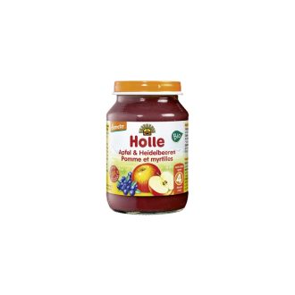   Holle Bio Alma feketeáfonyával üveges bébiétel, demeter 190g