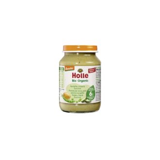   Holle Bio Burgonya, borsó cukkinivel üveges bébiétel, demeter 190g