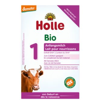  Holle Bio Tehéntej alapú 1-es anyatej helyettesítő csecsemőtápszer, demeter 400g