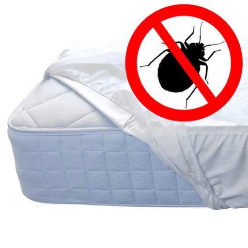 Matracvédő VÍZHATLAN Atkamentes FROTTÍR felső és poliuretán alsó rész, KÖRGUMIS 200x200 cm