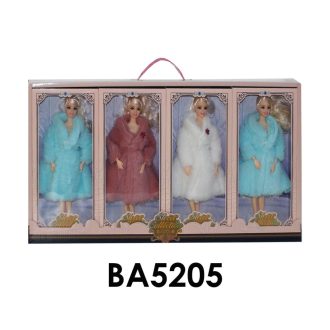   Baba, vékony, téli, bundában, 4 féle, 15x32 cm dob. 8/displ.