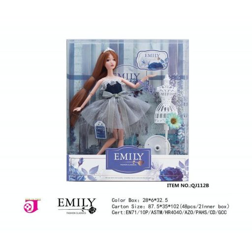 Baba klt., vékony, + próbababa,+ kieg., 28x33 cm dob.