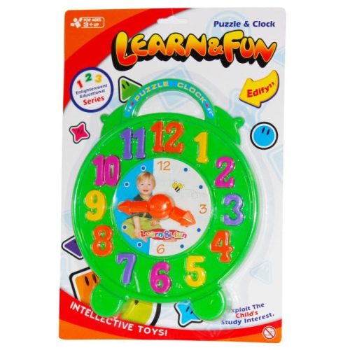 Ügyességi, óra puzzle, 2 féle, 24*35 cm lapon