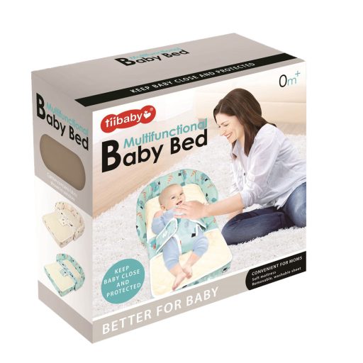 Bébi babafészek, rögzítővel, 5 az 1ben, 2 szín, 41x41 cm dob.