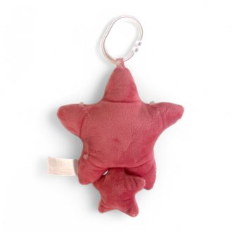   Zenélő bébi játék, plüss csillag, csörgő, akasztóval, 2 szín, 22 cm