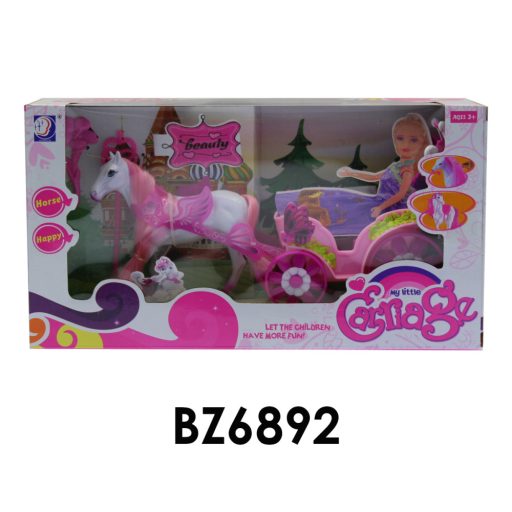 Hintó, Évi babához,+  ló, 30x16 cm dob.