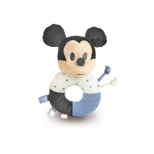 Bébi csörgő, Mickey egér, velúr, 15x22 cm lapon