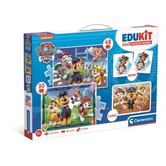   Játékgyűjtemény, Paw patrol, Mancs őrjárat, Edukit, 4 az 1ben, 37x26 cm dob.