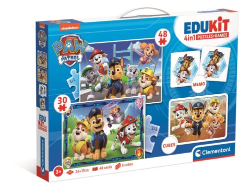 Játékgyűjtemény, Paw patrol, Mancs őrjárat, Edukit, 4 az 1ben, 37x26 cm dob.