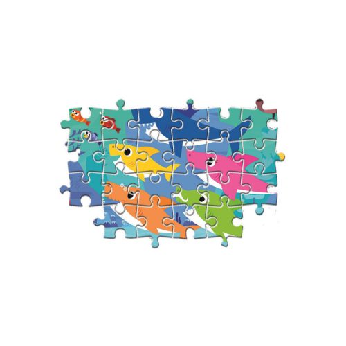 Puzzle, Baby shark, 3x48 db-os, 34x24 cm dob.