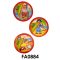 Fa puzzle, kalózos, 3-féle, kerek, 15 cm