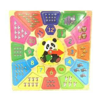 Fa puzzle, óra, számolás oktató, 30x30 cm pvc csom