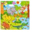 Fa puzzle, mesés, vadállatos, 30x30 cm pvc csom