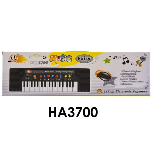 Keyboard, szintetizátor, el., + mikrofon, sok funkció, 44*13 cm dob.