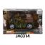 Katonai autó klt., jeep + fig., 28x17 cm dob.