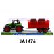 Traktor, utánfutó, hordószállító, 39,5x12,5 cm plf.