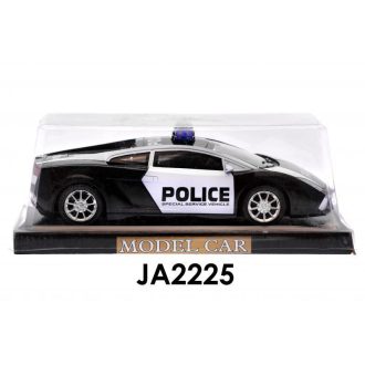   Rendőrautó, lend., ''Lamborghini'' szerű 26x10 cm plf.