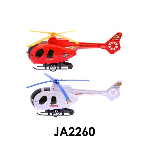 Helikopter, mezőgazdasági, zsinórfelh., 4 szín, 28 cm, zacsk.