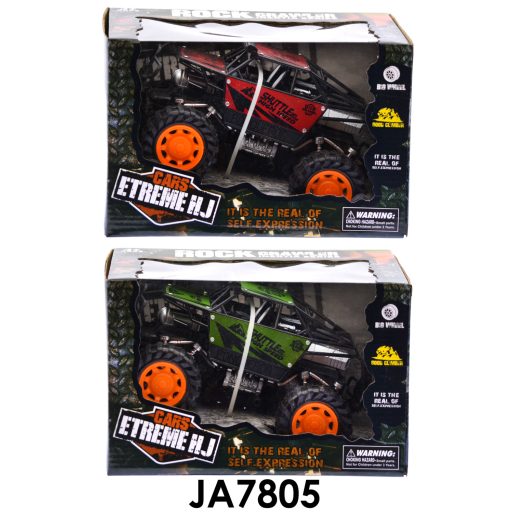 Autó, 4x4, terepjáró, lend., szöcske, 2 szín,  24x16 cm dob.