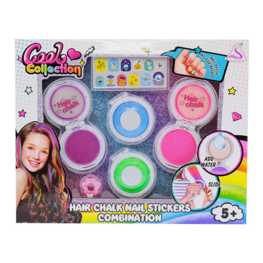 Haj dekor, hajszínező klt., + köröm dekor, BZ! smink, 26x21 cm dob.