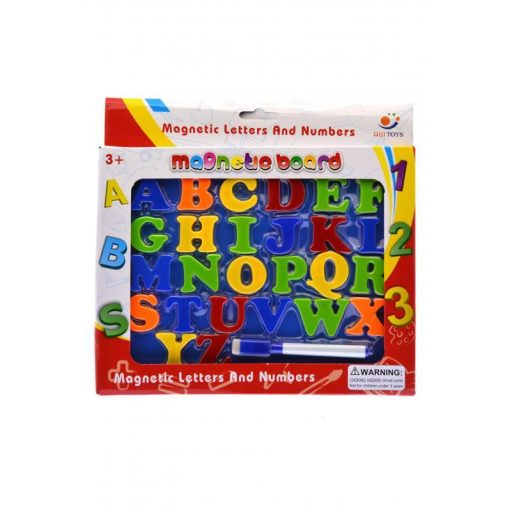 Mágneses tábla klt., ABC. betűk, kétoldalas, 25*19,5+ cm dob.