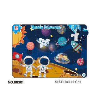 Puzzle, 28 db-os, mesés, világűr, 28x20 cm pvc