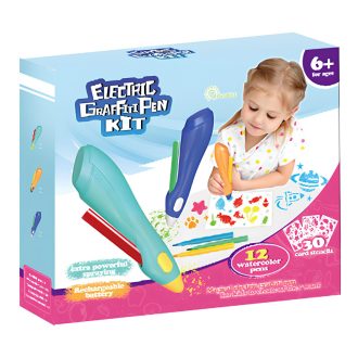   Kifestő klt., el., spray toll, + 12 filc, USB csatl. 23x20 cm dob.