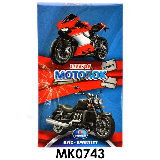 Kártya, Motorok, kvartett, 6,5x10 cm dob.