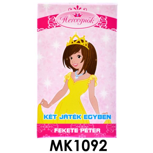 Kártya, Hercegnők, két játék egyben, 6,5x10 cm dob.