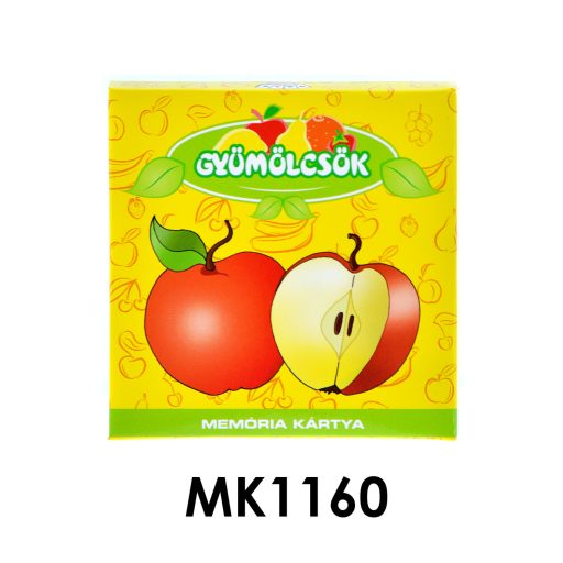 Memória kártya, Gyümölcsök, 8,5x8,5 cm dob.