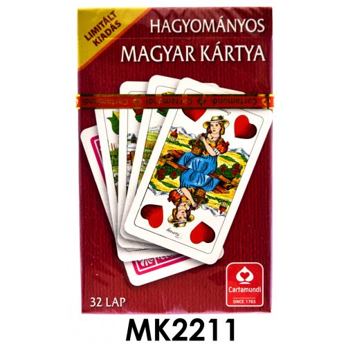 Magyar kártya, hagyományos, limitált, 6,5x10 cm dob.