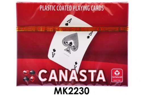 Kártya, Canasta dupla, 110 lapos, 12,5x9 cm dob.