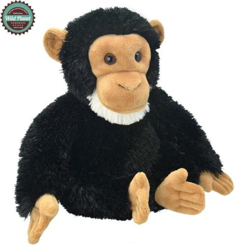 Plüss csimpánz, üvegszemű, 30 cm
