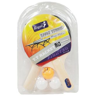 Ping-pong ütő klt. + 3 db labda, 19x30 cm Pvc.csom
