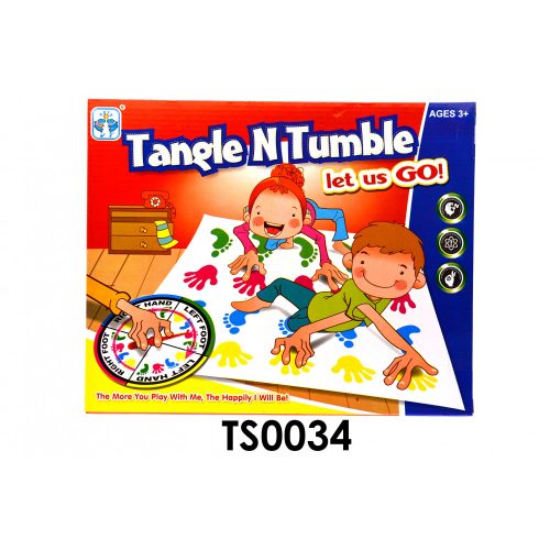 Twister szerű Társas játék, 33x26 cm dob.