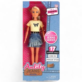 Baba, vékony, nehéz, Anlily,15x32 cm dob.