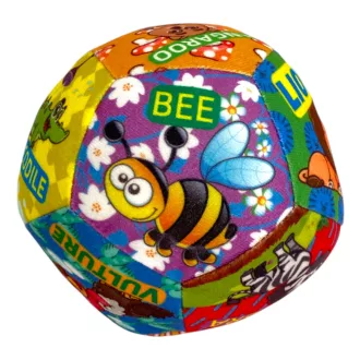 Soft labda, mesés, velúr, textil, 15 cm átm., hálós