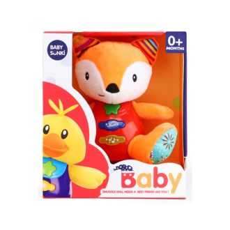   Zenélõ Bébi játék,el., hang+fény, plüss róka, interaktív, 19x22 cm dob.