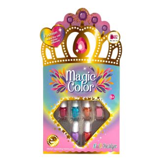 Köröm dekor klt., körömlakk, 6 db., smink, 16x29 cm dob.