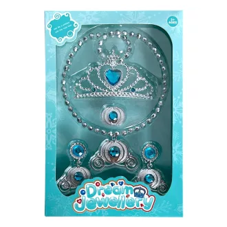 Korona klt., nyaklánc, fülbevaló, 15x22 cm dob.